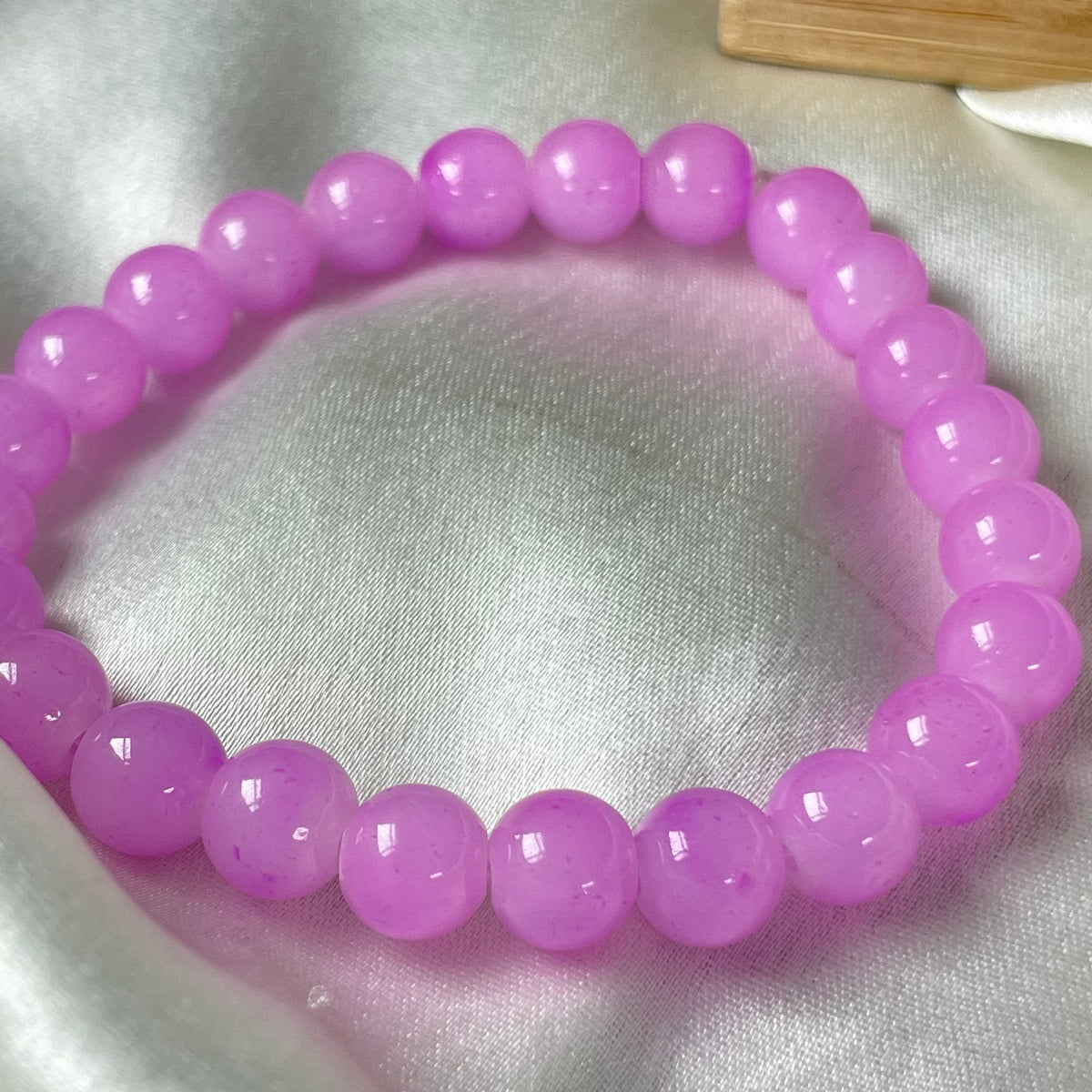 Affordable Lavender Glass Beads Bracelet– Oralia India