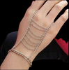 Silver Adjustable Hand Slave Bracelet