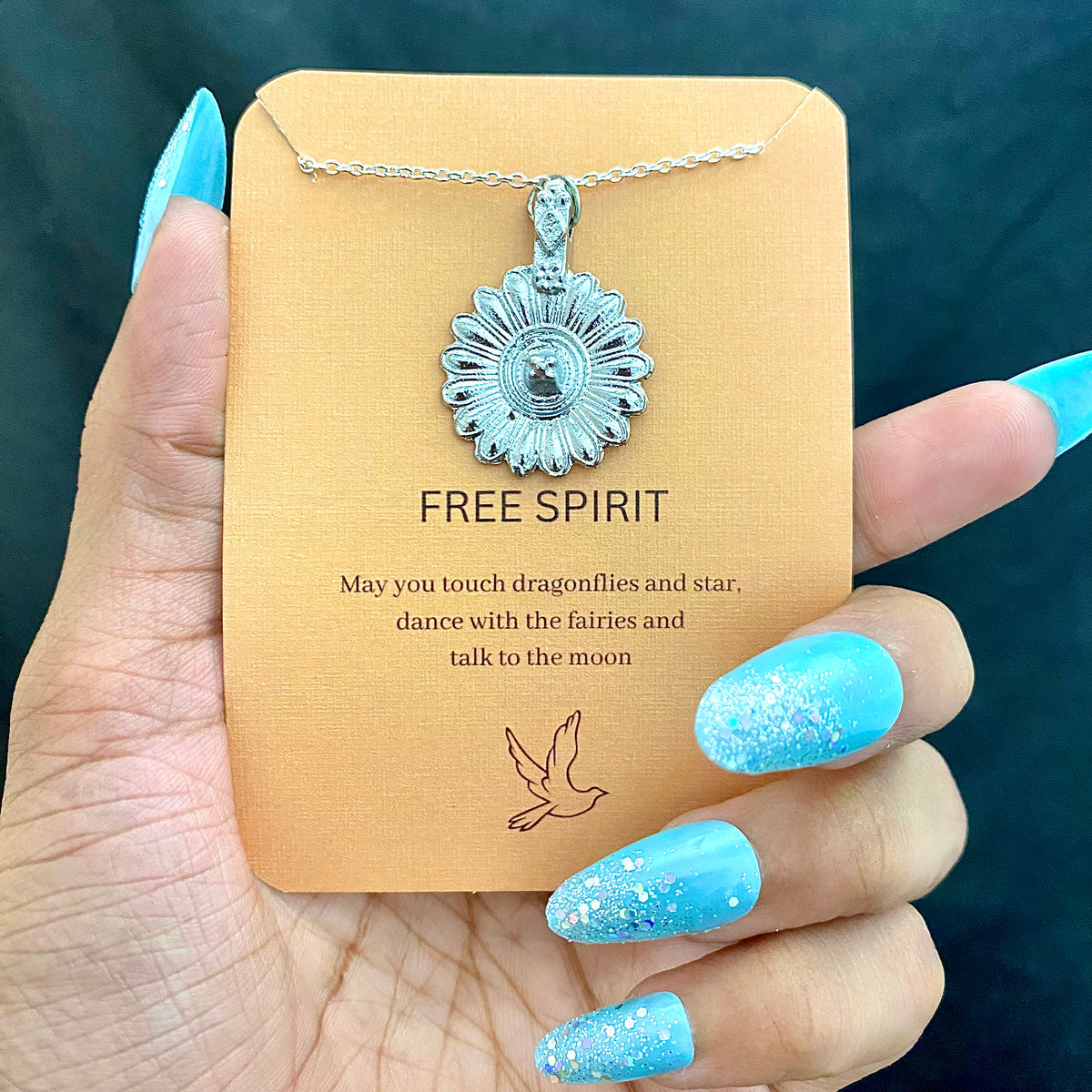 Oralia Minimal Sunflower Card Necklace Perfect For Daily Wear Oralia India