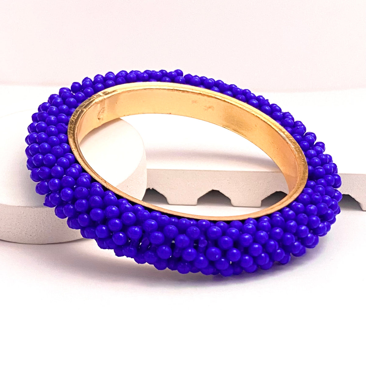 High Quality Blue Bead Bangle Bracelet– Oralia India