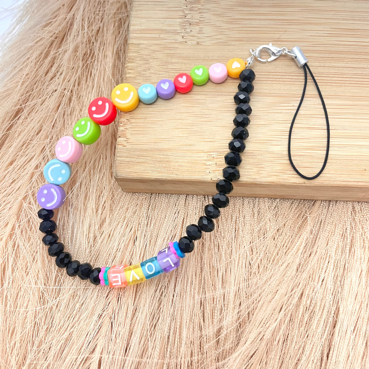 Oralia Cute Y2K Colourful Love Phone Charm Strap With Multiple Charms ...