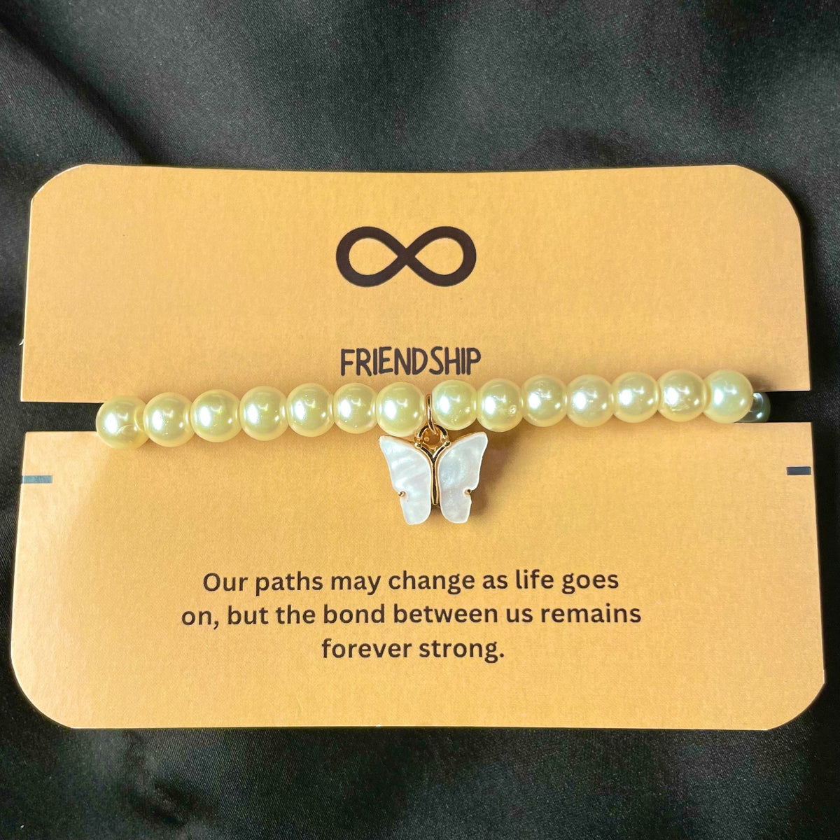 High Quality Black & White Butterfly Necklace and Bracelet Combo