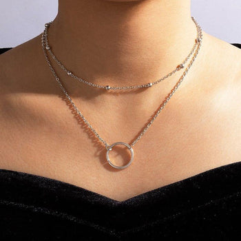 High Quality Double Layer Ring Necklace