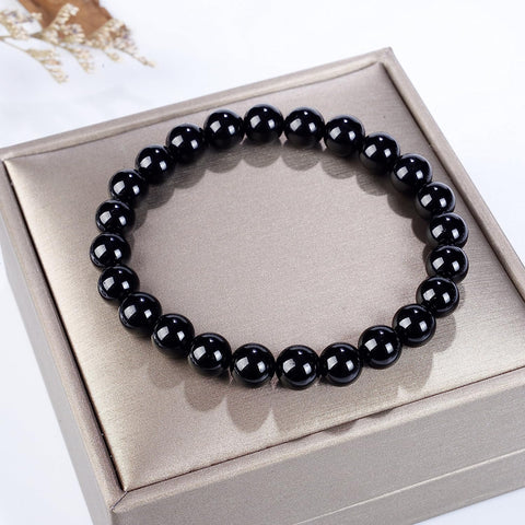 High Quality Glass Beads Black Bracelet 