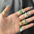 High Quality Multicolour Trendy Resin Ring