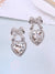 High Quality Korean Silver Bow Heart Drop Earrings