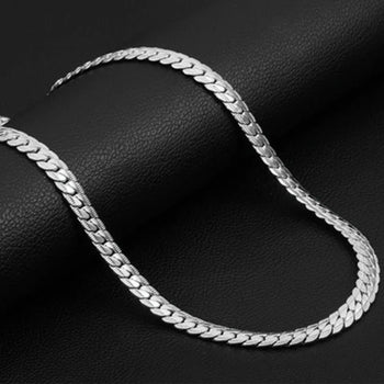 High Quality Silver Cuban Stainless Steel Chain Necklace