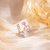 Korean Pink Heart Zircon Earrings