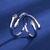 Adjustable Silver Hug Ring Combo