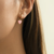 Minimal Pink Heart Earrings