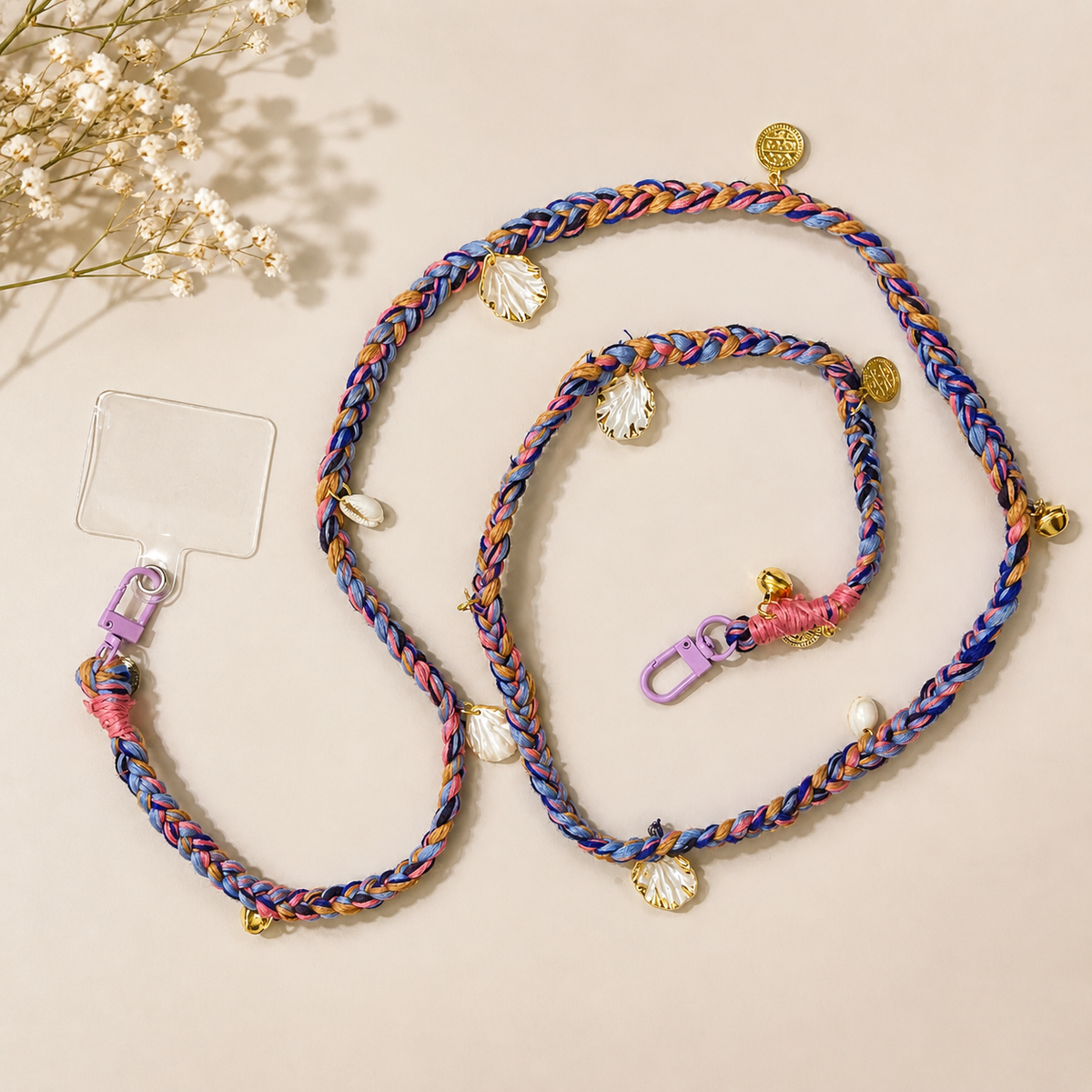 20 String Lanyerd Colourful Braided Cotton Thread String Lanyard With Mobile Phone Strip ...