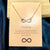 Oralia Golden Infinity & Double Ring Necklace Combo