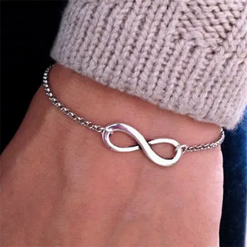 Stunning Silver Infinity Bracelet