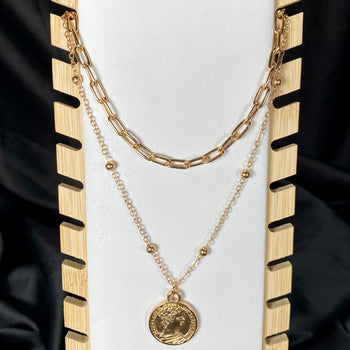 High Quality Double Layer Coin Necklace 