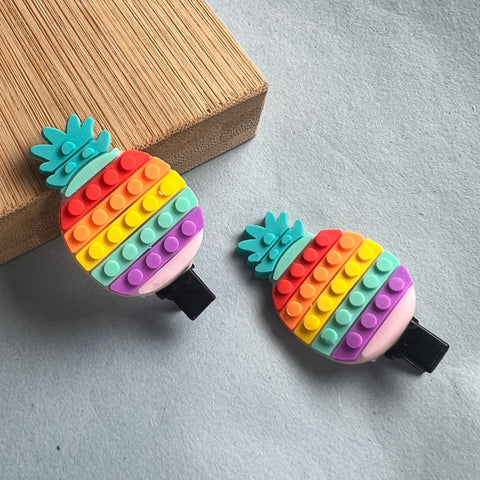 High Quality Colourful Pineapple Hair Clips 