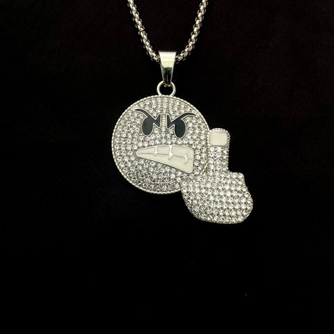 Iced out hip hop pendant necklace with sparkling stones
Rapper-style bling chain with diamond-cut pendant
Gold iced-out hip hop chain for men
