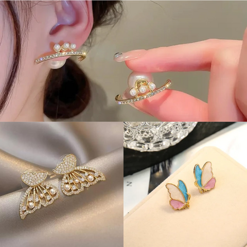 Pack Of 3,Korean Earrings,High Quality,Combo,Dailywear,Stone Studded
