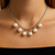 Silver Chain Necklace With Hanging Pearl