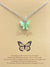 High Quality Light Green Acrylic Butterfly Necklace With Silver Stainless Steel Chain