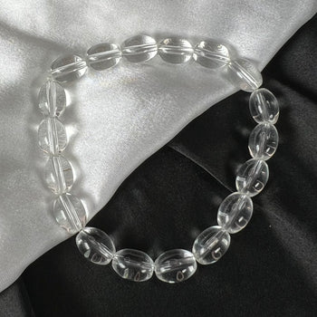 High Quality Oval Transparent Glass Beads Bracelet