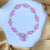 Stretchable Lavender Glass Beads Bracelet With Lavender Butterfly Charm
