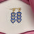 High Quality Blue Triple Heart Korean Earrings
