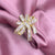 Golden Pink Stone Studded Bow Knot Designed Ring