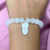 Cute White Adjustable Cartoon Charm Glass Beads Bracelet