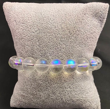 High Quality Adjustable Transparent Shiny Glass Beads Bracelet 