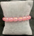 Adjustable Pink Cube Glass Beads Bracelet
