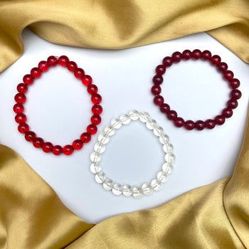 Pack Of 3 Adjustable Glass Bead Bracelet Combo