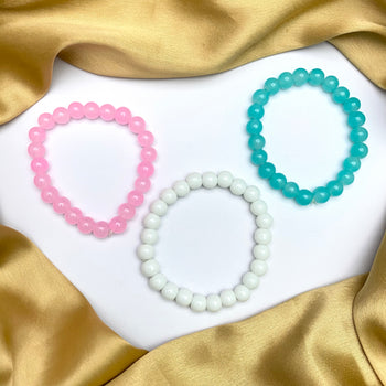 Pack Of 3 Adjustable Glass Bead Friendship Bracelets Combo