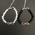 Adjustable Silver Infinity Couple Bracelet (6mm Beads)