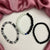High Quality Black & White Adjustable Set Of 3 Bracelet Combo With Evil Eye