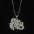 No Days Off  Iced Out Hip Hop Pendant Necklace With Stainless Steel Chain