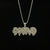Gang Iced Out Hip Hop Pendant Necklace With Stainless Steel Chain