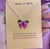 Waterproof Pink Black Butterfly Charm Necklace (Silver)