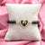 Black Bead Bracelet With Black Stone Studded Heart Charm