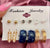 High Quality Golden Pack Of 6 Earring Card Combo