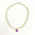 Cute Elegant 8mm Pearl Necklace With Stone Studded White Heart Charm