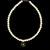 Cute Elegant 8mm Pearl Necklace With Black Daisy Charm