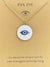 High Quality Waterproof White Round Evil Eye Necklace