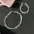 High Quality Transparent Uncut Stone Choker & Bracelet Combo 