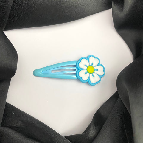 Blue Quirky Flower Designed Hair Clip