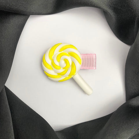 Cute Yellow Candy Designed Hair Clip