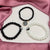 Adjustable Set Of 3 Black & White Bracelet Combo With Charm