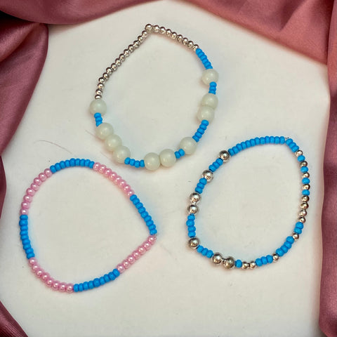 Adjustable Set Of 3 Joco Beads Bracelet Combo
