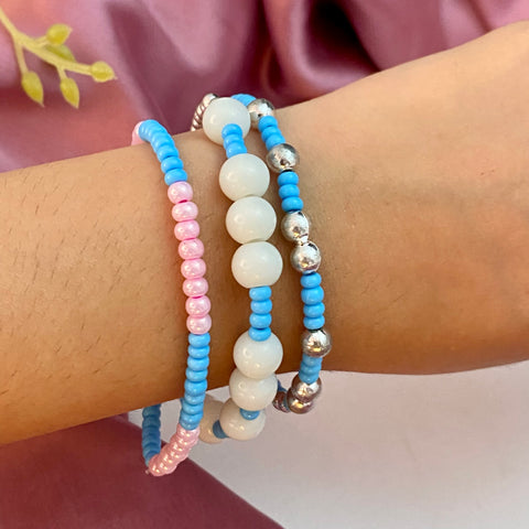 Adjustable Set Of 3 Joco Beads Bracelet Combo