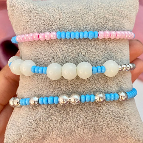 Adjustable,High Quality,Bracelet Stack,Glass Beads,Combo,Dailywear,For Gift