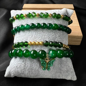 High Quality Green Adjustable Bracelets Combo